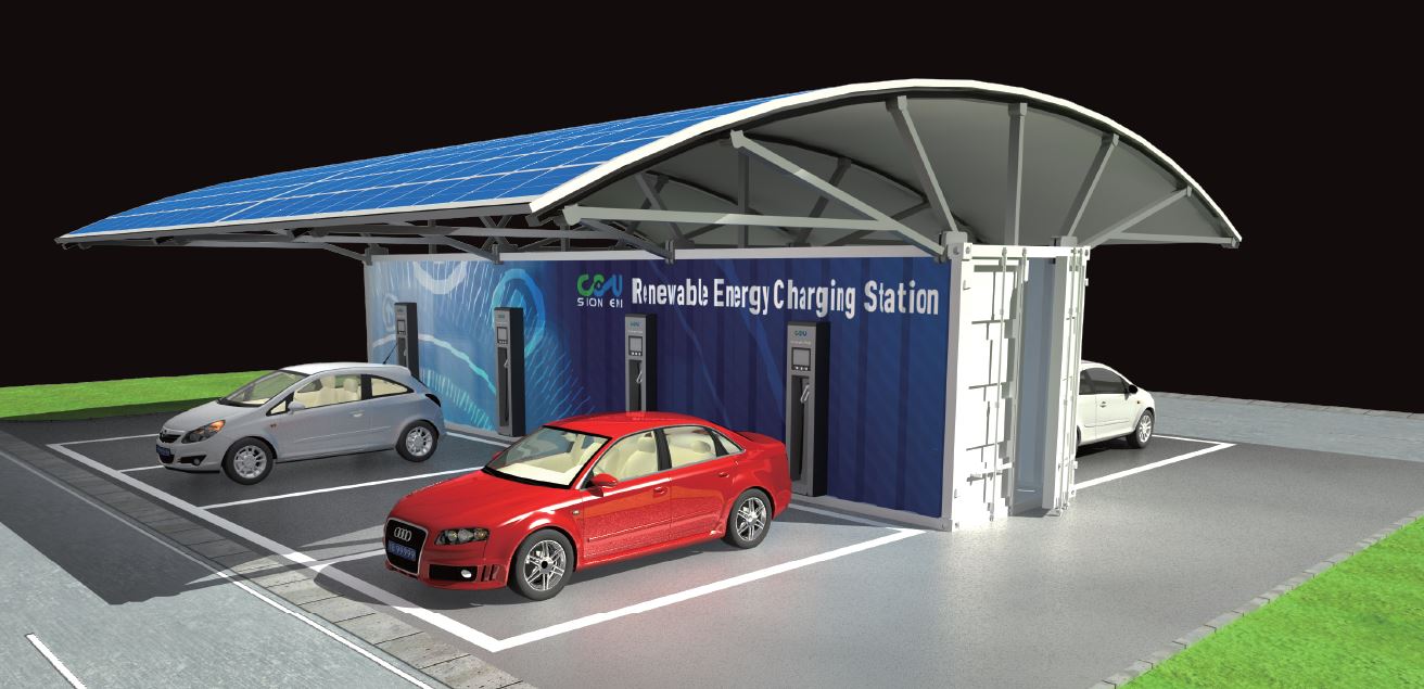 GÜNEŞ ENERJİ ENTEGRELİ ŞARJ İSTASYONU